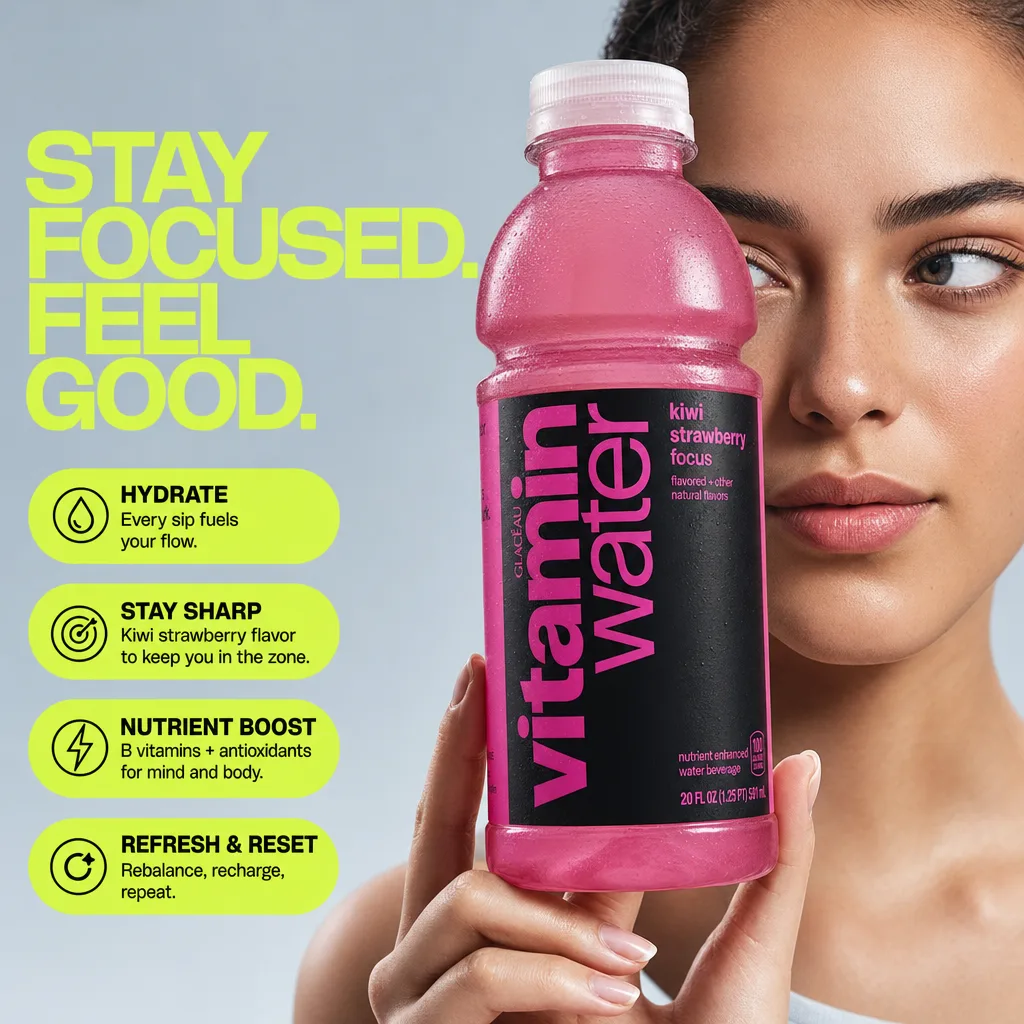 Vibe check · Vitamin Water creative from Commerce Studio