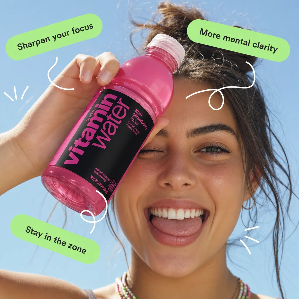 Vibe check · Vitamin Water creative from Commerce Studio